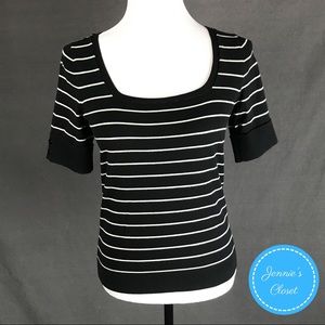 Banana Republic Scoop Neck Striped Knit Top S